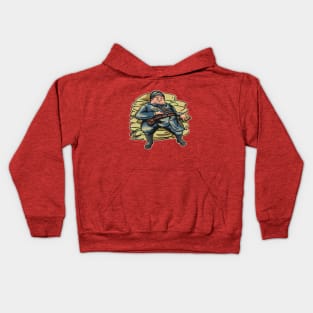 A chubby solider Kids Hoodie